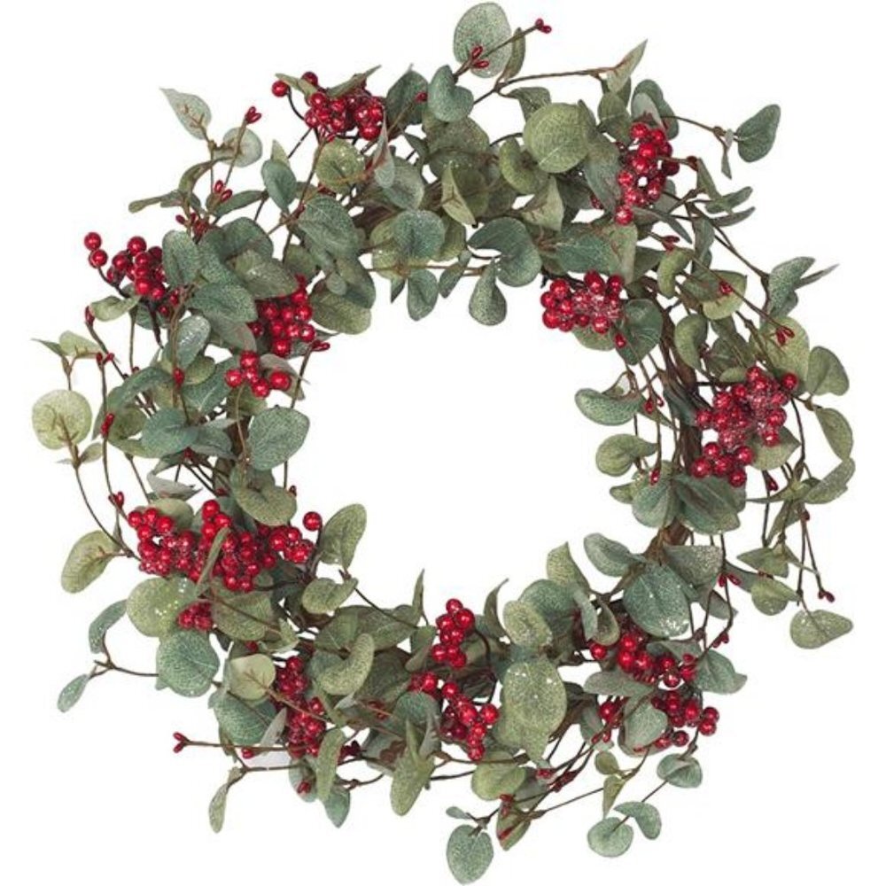 18 Inch Christmas Wreath Christmas Decorations  with Berries Winter Wreath